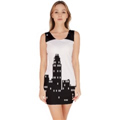 City Night Moon Star Bodycon Dress