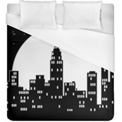 City Night Moon Star Duvet Cover (king Size)