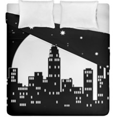 City Night Moon Star Duvet Cover Double Side (king Size)