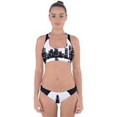 City Night Moon Star Cross Back Hipster Bikini Set