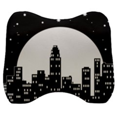 City Night Moon Star Velour Head Support Cushion