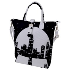 City Night Moon Star Buckle Top Tote Bag by HermanTelo