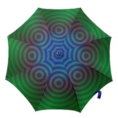 Blue Green Abstract Background Hook Handle Umbrellas (small)