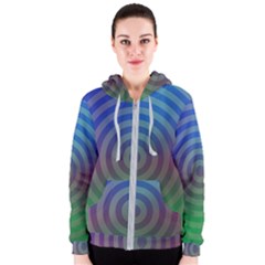 Blue Green Abstract Background Women s Zipper Hoodie