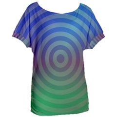 Blue Green Abstract Background Women s Oversized Tee