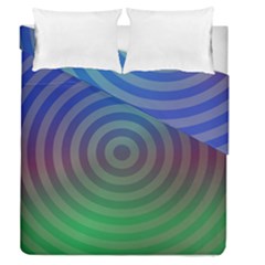 Blue Green Abstract Background Duvet Cover Double Side (queen Size)