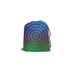 Blue Green Abstract Background Drawstring Pouch (xs) by HermanTelo