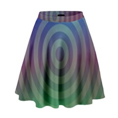 Blue Green Abstract Background High Waist Skirt