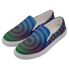 Blue Green Abstract Background Men s Canvas Slip Ons by HermanTelo