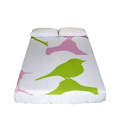 Birds Colourful Background Fitted Sheet (full/ Double Size)