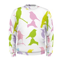 Birds Colourful Background Men s Sweatshirt by HermanTelo