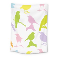 Birds Colourful Background Medium Tapestry