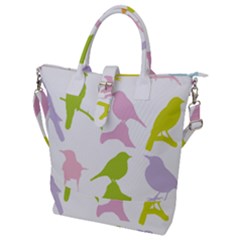 Birds Colourful Background Buckle Top Tote Bag