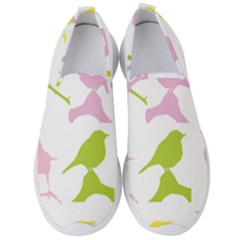 Birds Colourful Background Men s Slip On Sneakers by HermanTelo