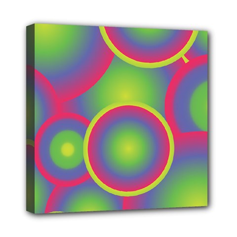 Background Colourful Circles Mini Canvas 8  X 8  (stretched)