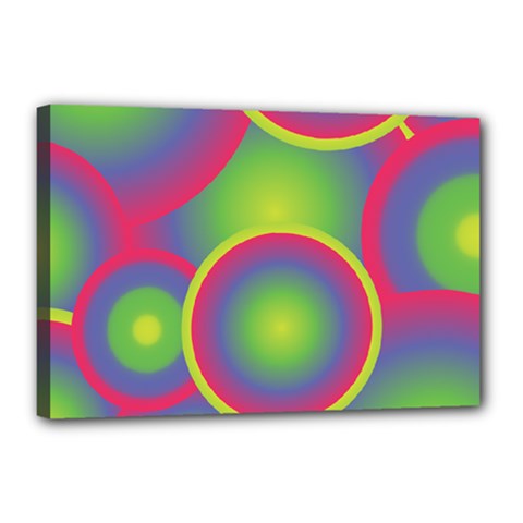 Background Colourful Circles Canvas 18  X 12  (stretched)