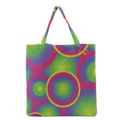 Background Colourful Circles Grocery Tote Bag