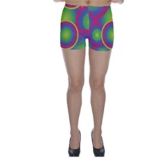 Background Colourful Circles Skinny Shorts by HermanTelo