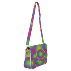 Background Colourful Circles Shoulder Bag With Back Zipper