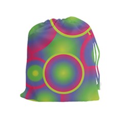 Background Colourful Circles Drawstring Pouch (xl)