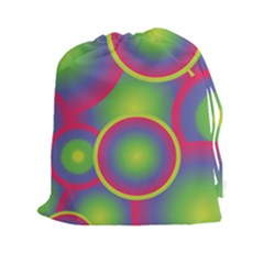 Background Colourful Circles Drawstring Pouch (xxl)