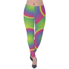 Background Colourful Circles Velvet Leggings