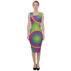 Background Colourful Circles Sleeveless Pencil Dress by HermanTelo