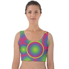 Background Colourful Circles Velvet Crop Top by HermanTelo