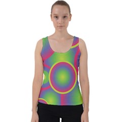 Background Colourful Circles Velvet Tank Top by HermanTelo