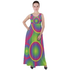 Background Colourful Circles Empire Waist Velour Maxi Dress by HermanTelo