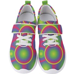 Background Colourful Circles Men s Velcro Strap Shoes