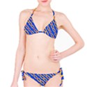 Blue Abstract Links Background Classic Bikini Set View1