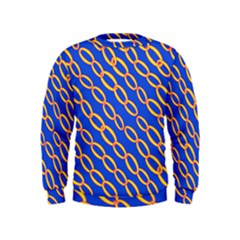 Blue Abstract Links Background Kids  Sweatshirt by HermanTelo