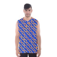 Blue Abstract Links Background Men s Sportswear