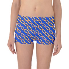 Blue Abstract Links Background Boyleg Bikini Bottoms