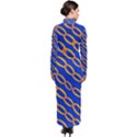 Blue Abstract Links Background Turtleneck Maxi Dress View2