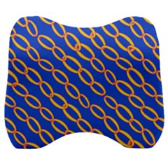 Blue Abstract Links Background Velour Head Support Cushion by HermanTelo