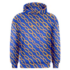 Blue Abstract Links Background Men s Overhead Hoodie by HermanTelo