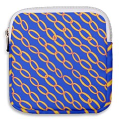 Blue Abstract Links Background Mini Square Pouch