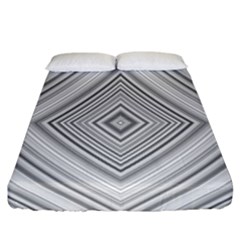 Black White Grey Pinstripes Angles Fitted Sheet (california King Size)