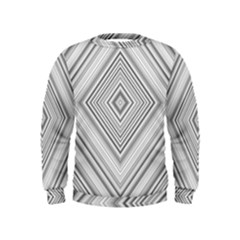 Black White Grey Pinstripes Angles Kids  Sweatshirt