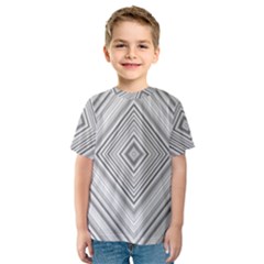 Black White Grey Pinstripes Angles Kids  Sport Mesh Tee