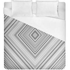 Black White Grey Pinstripes Angles Duvet Cover (king Size) by HermanTelo