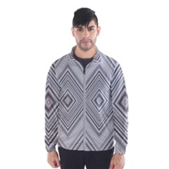 Black White Grey Pinstripes Angles Men s Windbreaker