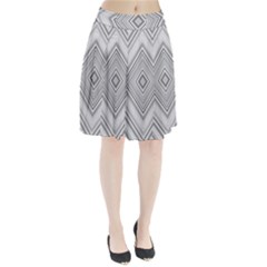 Black White Grey Pinstripes Angles Pleated Skirt