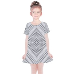 Black White Grey Pinstripes Angles Kids  Simple Cotton Dress