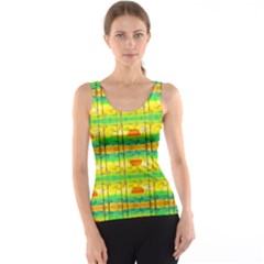 Birds Beach Sun Abstract Pattern Tank Top