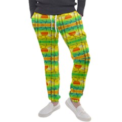 Birds Beach Sun Abstract Pattern Men s Jogger Sweatpants by HermanTelo