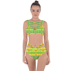 Birds Beach Sun Abstract Pattern Bandaged Up Bikini Set 