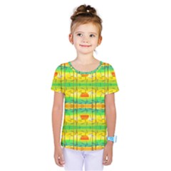 Birds Beach Sun Abstract Pattern Kids  One Piece Tee